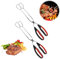 Lot de 2 pinces à ciseaux - Pince à barbecue - En acier inoxydable - Avec poignée - Pince à barbecue en acier inoxydable - Ciseaux à barbecue