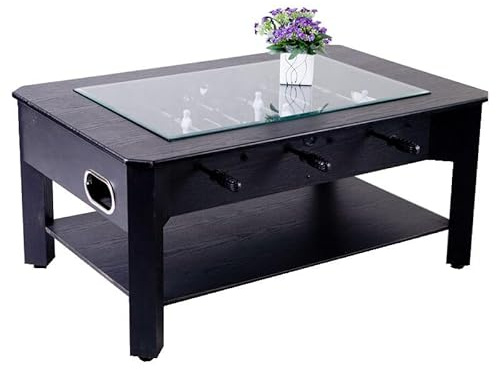 NG Biliardi Tavolo da Caffé con Calcio Balilla Integrato - Design Raffinato Nero
