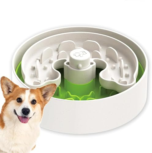 Vealind Slow Feeder Hundenapf Puzzle Feeder Hundespielzeug Intelligenz, Verstellbarer Slow Feeder Fressnäpfe Intelligenzspielzeug für Mittlere Kleine Hunde (Grün)