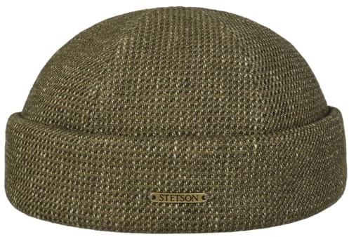 Stetson Brinkley Dockercap Linen Cotton UV Protection Adjustable Made in EU Men Summer Winter Olive-Mottled L (58-59 cm)