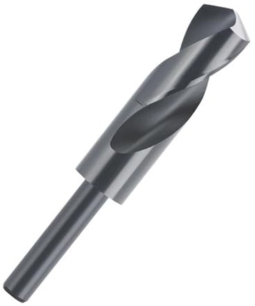 1 Stück 1/2 Zoll Bohrer mit reduziertem Schaft aus Schnellarbeitsstahl, Durchmesser 14–25 mm, schwarz beschichteter Metalllochbohrer, Spiralbohrer(14mm)
