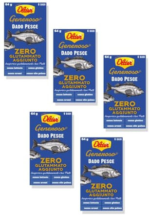 Older | Dadi Brodo Gusto Pesce Senza Lattosio Senza Glutammato Aggiunto | Insaporitori Senza Glutine Senza Olio Palma - 30 Dadi
