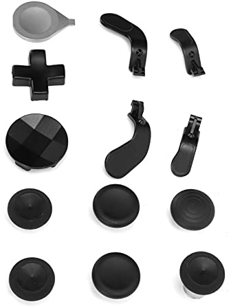 Ejoyous Levette Sostitutive in Metallo, Paddle per Controller con Impugnatura Testurizzata per un Controllo e una Personalizzazione Migliorati per Gamepad Serie 2 (GOLD) (BLACK)