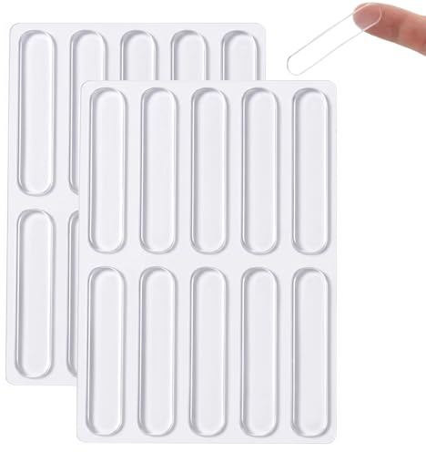 MNYXIS 20 Pcs Butée de Porte Murale et Tampon Caoutchouc Adhésif,Silicone Transparent Protection Murale et Meuble, protection mur, Amortisseur Anti Bruit pour Poignée de Porte,Placard,Tiroir,6,3x1x2cm