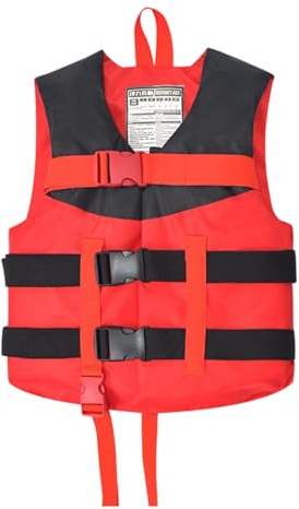 Simväst för flickor baddräkt för pool strand utomhus vattenaktiviteter bekvämt säkert simhjälpmedel med flytkropp, röd, 1-7 Jahre