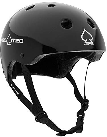 Pro-Tec Classic Certified Skateboard Helmet, Ideal for Skateboarding, Bicycling, BMX and Roller Skating, – X-Large – Black Gloss