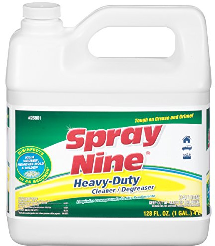 Spray Nine 26801 Heavy Duty Cleaner, Degreaser & Disinfectant for Home, Yard Equipment, Automotive & More - Refill for Spray Bottle 1 Gallon (Pack of 1)