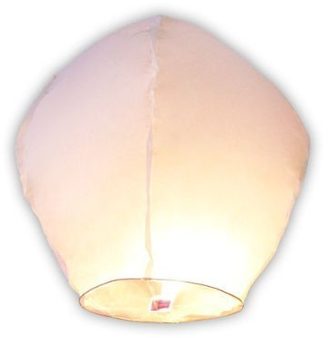 Lot de 20 Lanternes Blanches chinoise celestes volantes biodégradable pour fêtes , moments romantiques et magiques