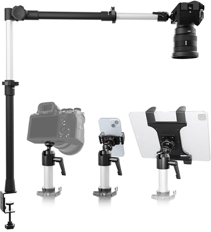 ARKON DSLRTABMG5 Support de Serrage pour Appareil Photo Reflex numérique, Tablette ou téléphone