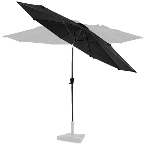 VONROC Premium Parasoll Recanati – Ø300cm, Vinklingsbart, 50+ UPF Solskydd, Inkluderar Överdrag