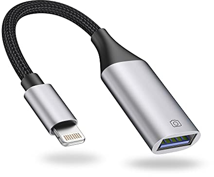 IVSHOWCO Lightning-auf-USB-Adapter [Apple MFi-Zertifiziert] für iPhone, iOS-OTG-Kabeladapter Unterstützt Flash-Laufwerk, Kartenleser, Maus, Tastatur