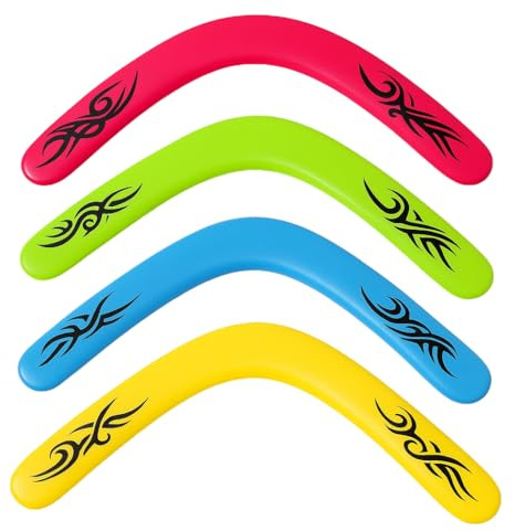 Celino® Neon Colour Boomerang Toy 40cm Summer Garden Beach Outdoor Fun Kids Children Toy New