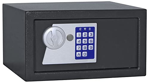 Profirst Möbeltresor Saphir 2 Elektronikschloss anthrazit, Elektronikschloss mit mechanischer Notschlüsselöffnung, 2 Schlüssel, BxHxT 31x17x28cm, inkl. Montagematerial, Filzunterlage am Tresorboden