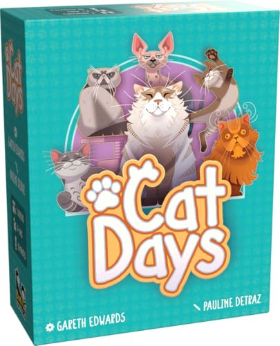 Cat Days - Jeu de Société Tactique pour 2 Joueurs | Dès 7 Ans | Parties Rapides et Stratégique | Collection de Chats | Bankiiiz Editions - Blackrock Games, Vert