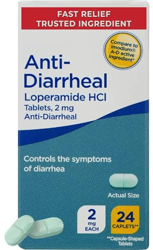 Anti-Diarrheal Loperamide HCl Tablets 2 mg, 24 Count – Fast Relief for Diarrhea, Traveler’s Diarrhea, Stomach Upset & Loose Stools, Helps Restore Comfort and Control