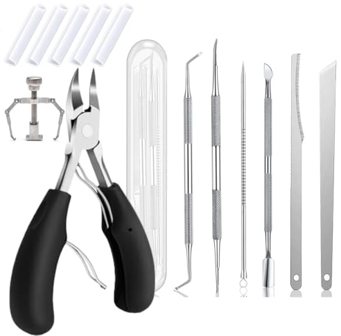 KEUPOK kit de Traitement des Ongles Incarnés – Pince à Ongles Incarnés et Outils de Correction avec Instruments en Acier Inoxydable
