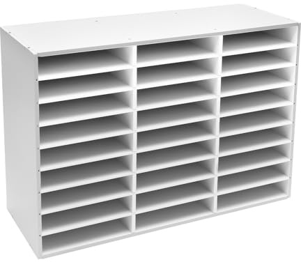 Litteraturorganisatör dokumentfack 27 fack dokumentsorterare brevfack, 50 kg bärkapacitet, litteraturorganisatör med handskar, 80 × 30,7 × 55,1 cm, för kontor, klassrum