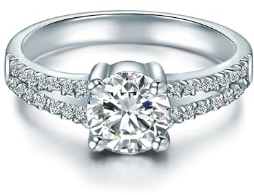 Trilani Solitario da Donna in Argento Sterling 925