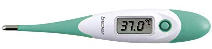 BEPER 40.100 Medytemp Digital-Thermometer, ABS, LCD-Bildschirm, Rektal-, Mund-, Axillar-Temperatur, Fieber-Thermometer schnelle genaue Anzeige für Erwachsene Kinder Neugeborene