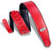 Levy's Leathers M26VP-RED_BLK Gitarrengurt Reversible Vinyl Black Piping 2 3/4 - Schwarz, Rot, Schwarz
