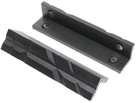 DEF 6 Vise Jaws Pads with magnetic, Soft Vice Jaws Cover, Multi-Purpose Protector for Any Metal Bench Vice, Set of 2, inch, Black