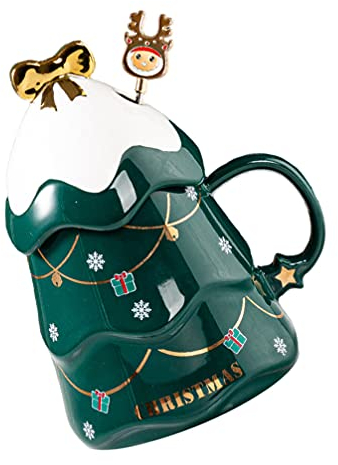 Weihnachtstasse Weihnachtsgeschirr Weihnachten Baum Tasse: Grün Weihnachtstassen Set Christmas Mug Weihnachtsbecher Groß Weihnachts Tasse