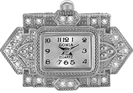 JewelryWe Ringuhr Damen Fingeruhr Analog Quarz Retro Geschnitzt Blumen Strass Edelstahl Verstellbar Ring Uhr Fingerringuhr Uhrenring mit Weiß Rechteckig Zifferblatt Silber