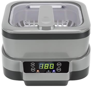 BPAC Nettoyeur Ultrasons avec Cuve 1,2 litres 70 Watts Usage Domestique Occasionnel - Machine a Ultrason Pour Bijoux et Petits Objets - Cuve détachable