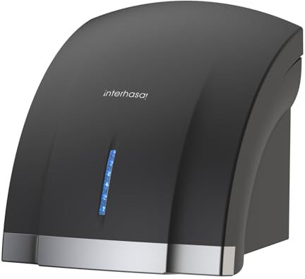 interhasa! Commercial Hand Dryer for Toilets Commercial High Speed Automatic Electric Hand Dryer Wall Mounted for Home Bathroom Office Restaurant (Black)