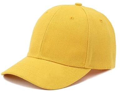 Boolavard - Gorra de Béisbol para niños y niñas, de Algodón Suave, Ligera, Tamaño Ajustable para niños de 2 a 9 años (Amarillo)