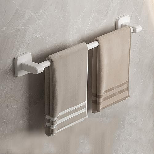 Lkw Ogechi 40 cm Barres Porte-Serviettes Aluminium Support de Serviettes, Porte-Serviettes Bar Supports de Salle de Bain, Porte Serviette Mural sans Percage pour Salle de Bain Cuisine Maison (Blanc)