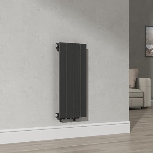 [neu.haus] Radiateur à Panneau Simple Radiateur Design Radiateur Plat Chauffage Central pour Salon Chambre Salle de Bain 249 W Acier 60 x 30 cm Noir