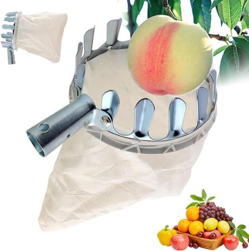 BYLUM Cueille-fruits, filet de capture de fruits, cueille-pommes, cueilleur de fruits, cueille-fruits, cueille-fruits, panier pour piolet de sécurité, pomme, orange, poire de pêche(?14cm)
