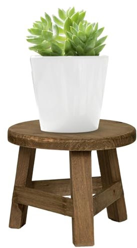 Support Plan en Bois - Petit Tabouret pour Plante D'intérieur - Design Renforcé Avec 3 Points De Soutien pour Le Jardinage et La Décoration