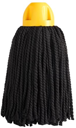 Maya - Fregonas de Microfibra Industrial MAX Pro, Hilos para Limpieza Profesional de Suelos sin Dejar Manchas, Recambios de Alta Absorción y Secado Rápido, 30x18 cm (Casquillo Amarillo, 2 Unidades)