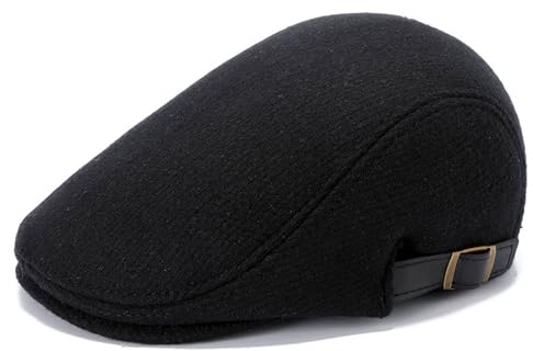 SAKTHIVEL Boina Hombre Gorra Plana Ajustable Vintage Newsboy Invierno