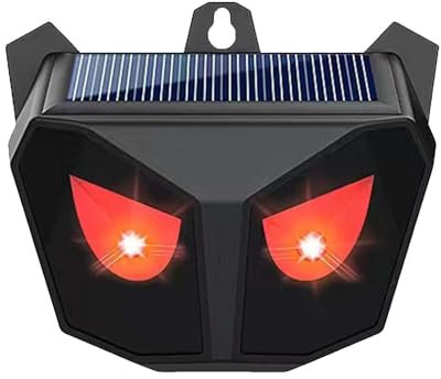 Répulsif solaire pour animaux d'extérieur - Imperméable à ultrasons - Capteur de lumière - Pour mouffette, cerf, coyote, renard, raton laveur, chat, jardin, cour, ferme, poulailler