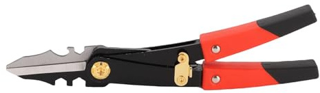 Yechiry Aviation Tin Snips Sheet Metal Cutter, Heavy Duty Shear Industrial Grade Transformable Dual Purpose Scissors Pliers with Ergonomic Handle for Shearing, Wrenching, Clamping