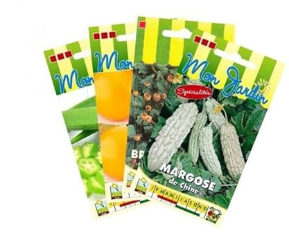Sachet de graines de Lot de fruits et légumes exotiques (4 sachets de graines à semer) - 6,7 g - LES GRAINES BOCQUET