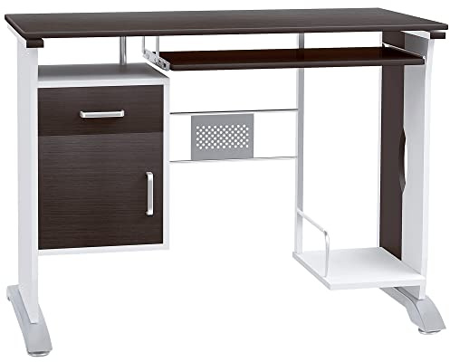 HOMCOM Scrivania per Computer Porta PC, Scrivania per Cameretta e Ufficio con Cassetto Legno 100x52x75 cm