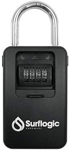 Surflogic Key Lock Candado, Unisex-Adulto, Premium/Black (Negro), Talla Única