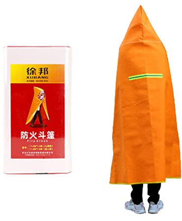 adawd Fundamentos de la lucha contra incendios, manta ignífuga con capucha, equipo de lucha contra incendios, capa ignífuga, seguridad de supervivencia de emergencia, traje de escape, protección de