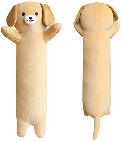 Yamepuia Long Dog Plush Pillow,67cm Dog Stuffed Animal Labradoodle Soft Huggable Plush Toy,Cute Labradoodle Dog Plushie Pillow Gifts for Kids,Boys,Girls
