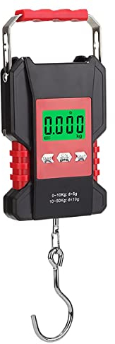 OUSIKA Bilancia digitale sospesa da 50 kg for bagagli, pesca, frutta e verdura Mini bilancia portatile da 110 libbre con display a LED for metro a nastro Bilancia
