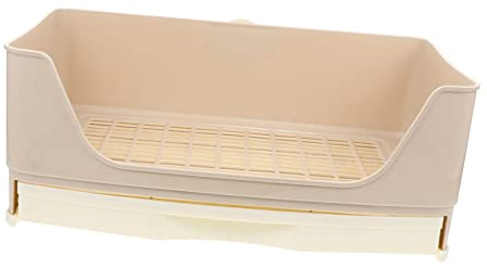 minkissy Große Kaninchentoilette Mit Schublade Langlebiges Und Leichtes Kaninchen Trainer-tablett Geeignet Für Meerschweinchen Chinchillas Hamster Praktisches Abnehmbares Rabbittoiletten-be