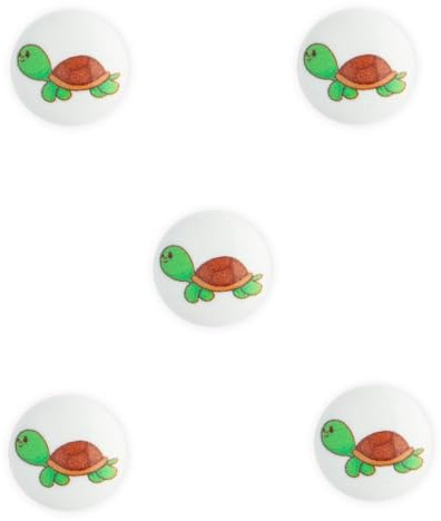 Trucraft - 15mm Turtle Shank Buttons - Pack of 5 - for Baby Children Knitting Sewing Craft