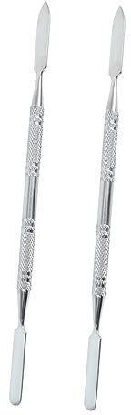 Didiseaon Lot De 2 Tiges En Acier Inoxydable Pour Mélanger Le Maquillage Les Pigments Pour Les Le Fond De Teint Le Fard À Paupières Et L'anti-