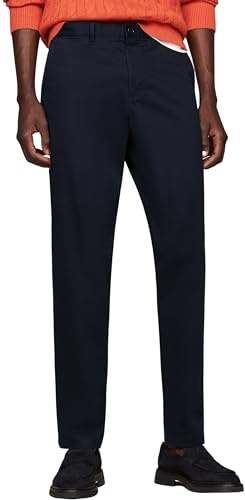 Tommy Hilfiger Uomo Pantaloni Chino Tapered Fit, Blu (Desert Sky), 31W/30L