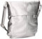 Zwei Damen Handtasche Mademoiselle.M M12 Umhängetasche 7 Liter Crossbody Bag, Schultertasche in DIN-A4-Größe, Schlüsselring, Geheimfach, inkl. extra kurzen abnehmbaren Schultergurt (silver)