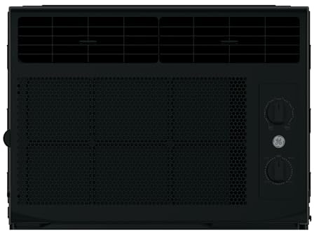 GE Window Air Conditioner Unit, 5,000 BTU for Small Rooms up to 150 sq ft. with Manual Adjustable Fan and Cooling Settings, Perfect for Bedroom or Living Room, Easy Install Kit Included, Black